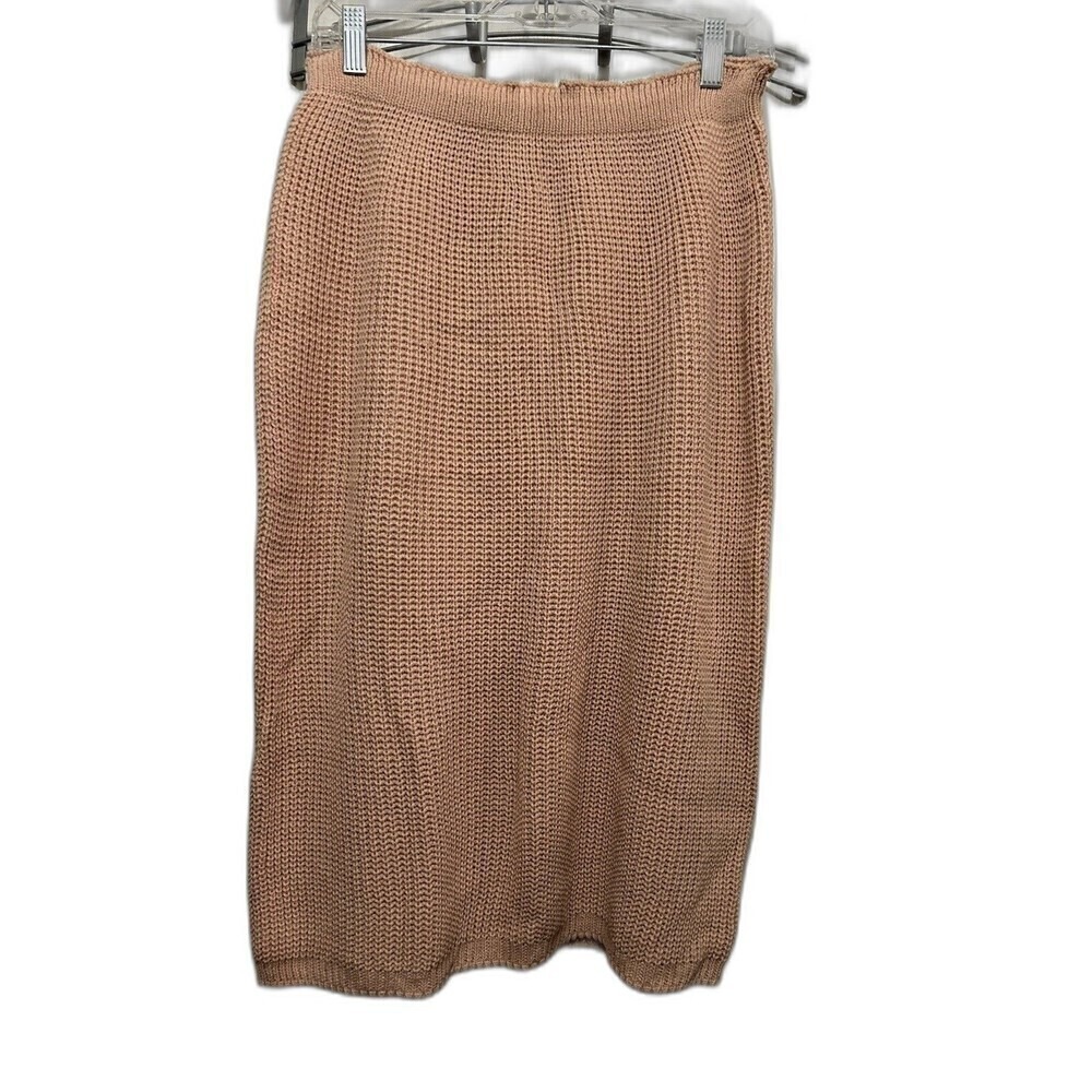 NWT In The Style Knit Midi Skirt UK 20 US 16 Pink Coquette Soft Girl Stretch